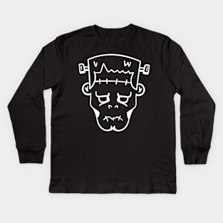 Monster skull with screw in head Kids Long Sleeve T-Shirt